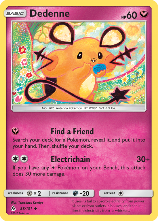 Dedenne 88/131 Sun & Moon Forbidden Light