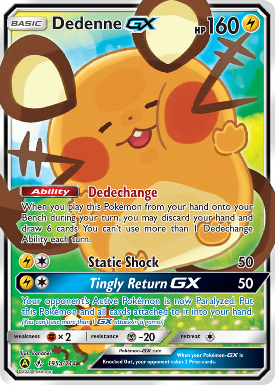 Dedenne-GX 195/214 Sun & Moon Unbroken Bonds