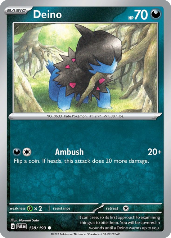 Deino 138/193 Scarlet & Violet Paldea Evolved