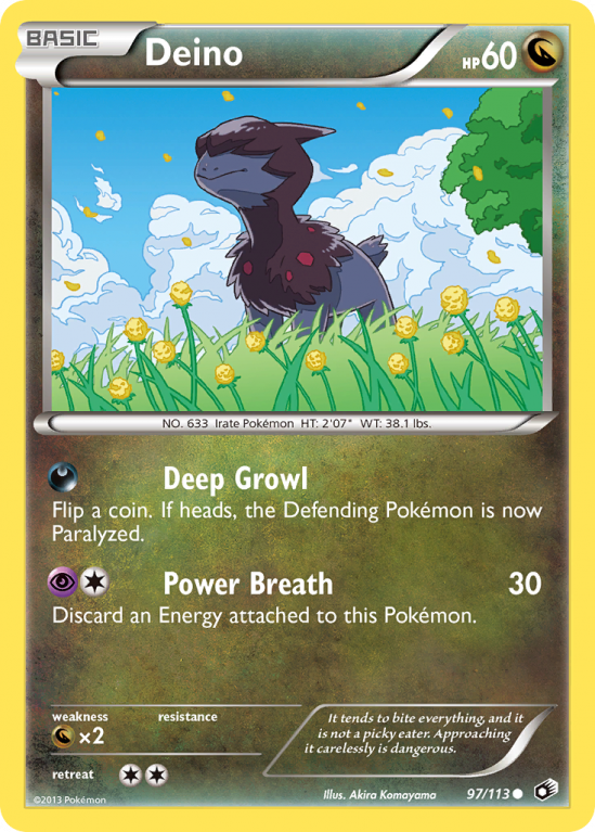 Deino 97/113 Black & White Legendary Treasures