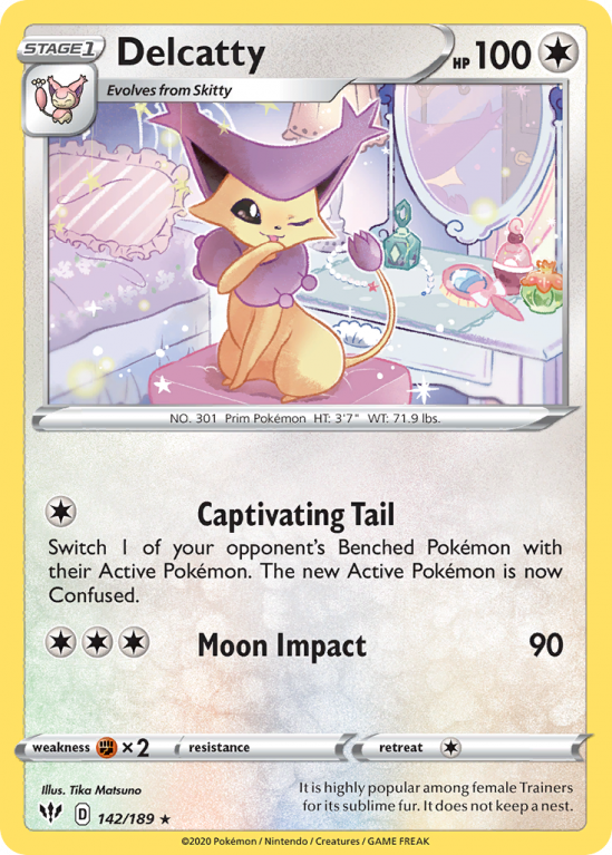 Delcatty 142/189 Sword & Shield Darkness Ablaze