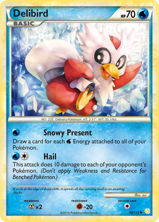 Delibird 39/123 HeartGold & SoulSilver HeartGold & SoulSilver