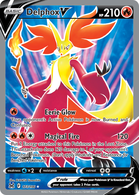 Delphox V 173/196 Sword & Shield Lost Origin