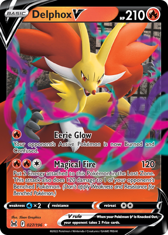 Delphox V 27/196 Sword & Shield Lost Origin