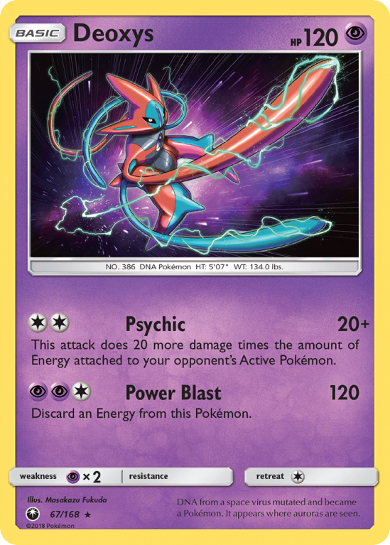 Deoxys 67/168 Sun & Moon Celestial Storm