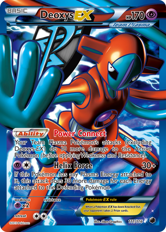 Deoxys-EX 111/116 Black & White Plasma Freeze