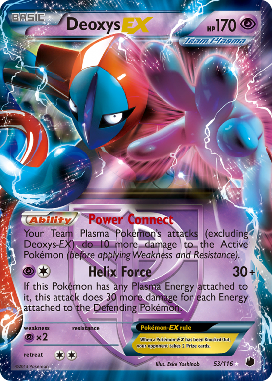 Deoxys-EX 53/116 Black & White Plasma Freeze