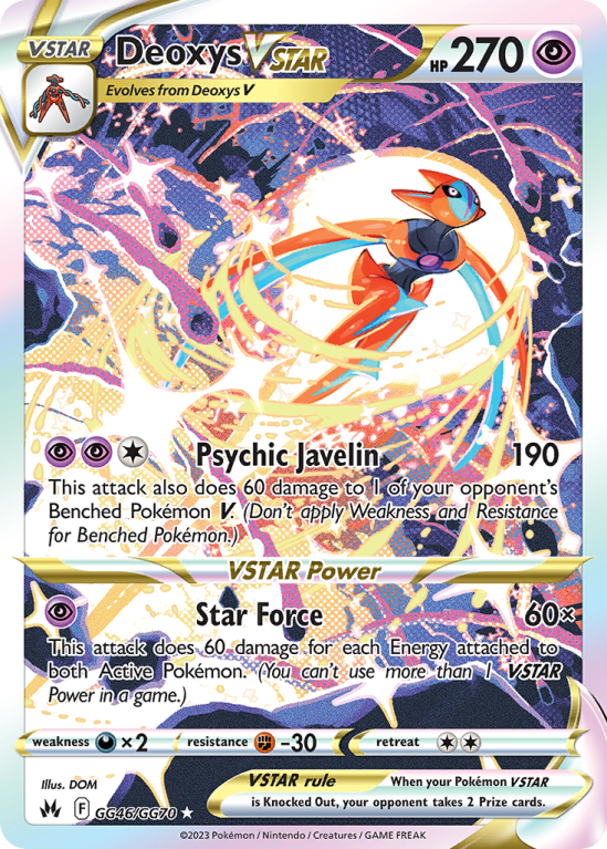 Deoxys VSTAR GG46/70 Sword & Shield Crown Zenith Galarian Gallery