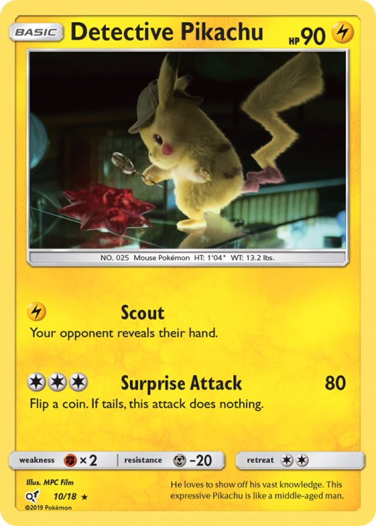 Detective Pikachu 10/18 Sun & Moon Detective Pikachu
