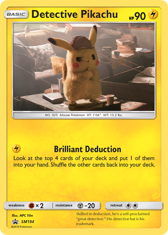 Detective Pikachu SM194/156 Sun & Moon SM Black Star Promos