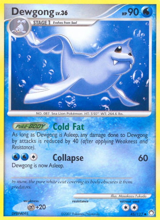 Dewgong 45/123 Diamond & Pearl Mysterious Treasures