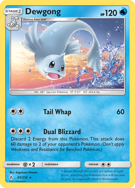 Dewgong 45/214 Sun & Moon Unbroken Bonds