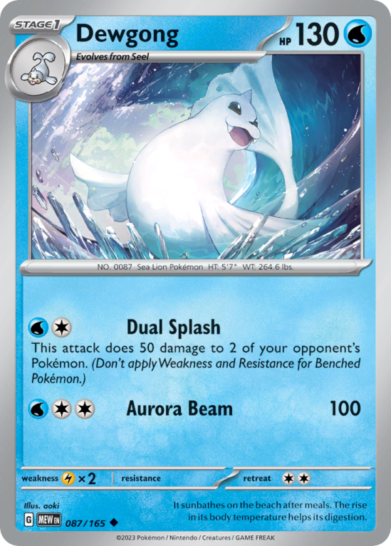 Dewgong 87/165 Scarlet & Violet 151