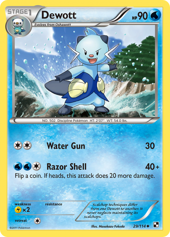 Dewott 29/114 Black & White Black & White
