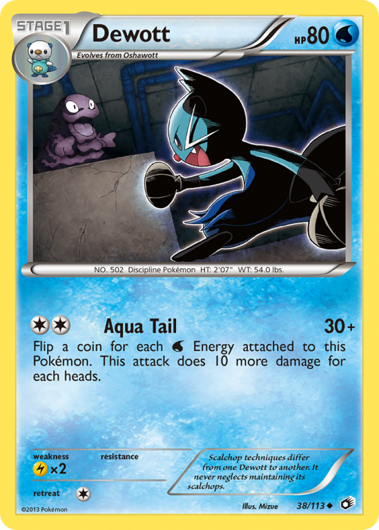 Dewott 38/113 Black & White Legendary Treasures