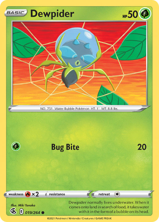 Dewpider 19/264 Sword & Shield Fusion Strike
