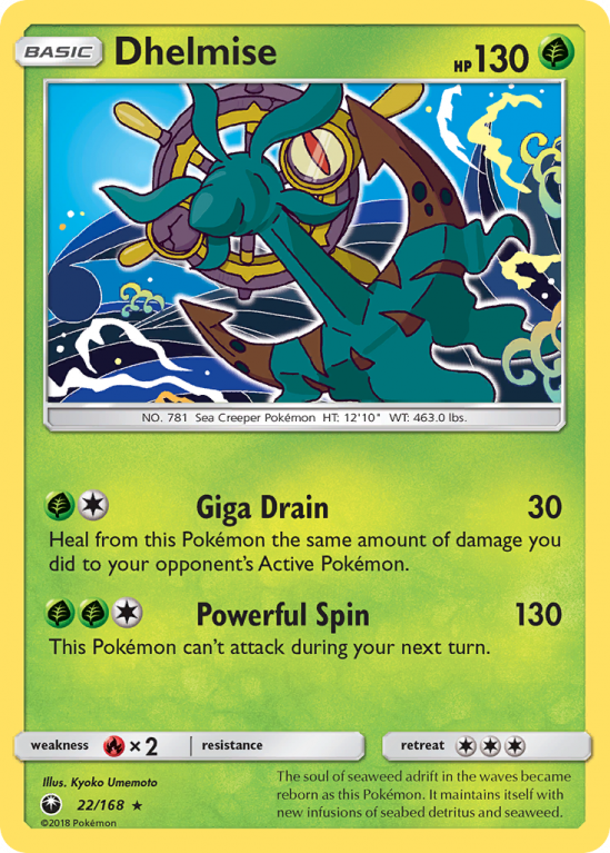 Dhelmise 22/168 Sun & Moon Celestial Storm