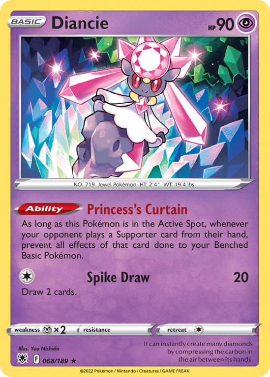 Diancie 68/189 Sword & Shield Astral Radiance