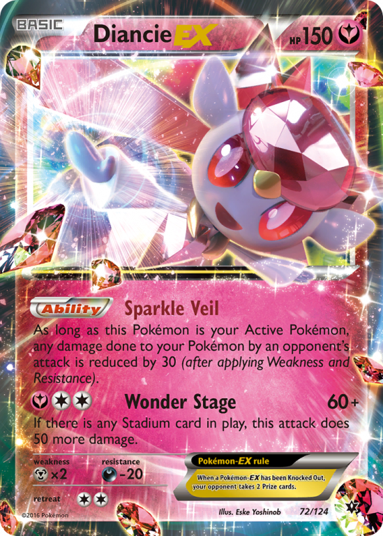 Diancie-EX 72/124 XY Fates Collide