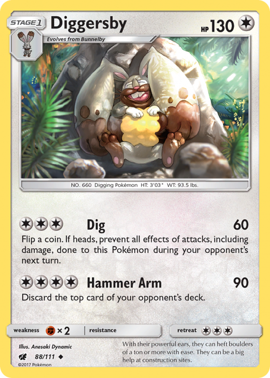 Diggersby 88/111 Sun & Moon Crimson Invasion