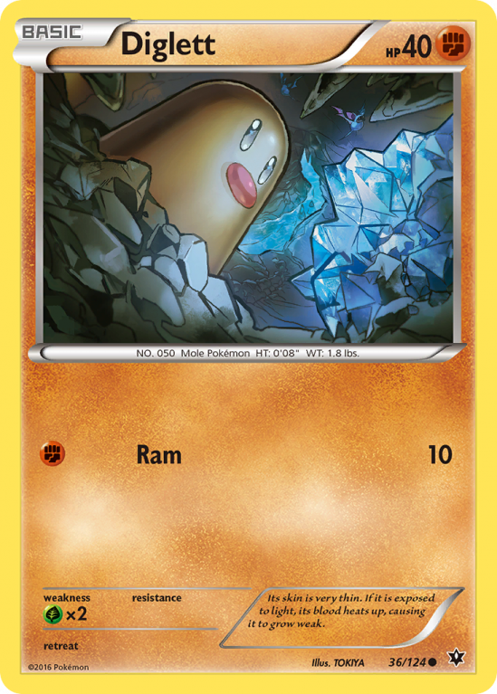 Diglett 36/124 XY Fates Collide