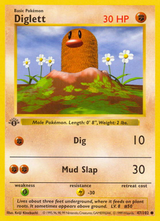Diglett 47/102 Base Base Set