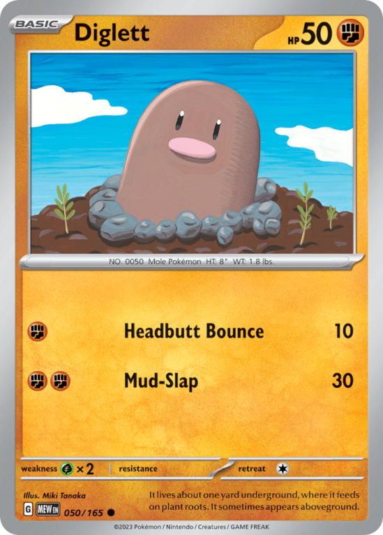 Diglett 50/165 Scarlet & Violet 151