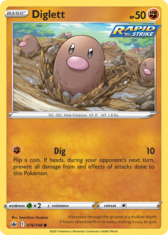 Diglett 76/198 Sword & Shield Chilling Reign