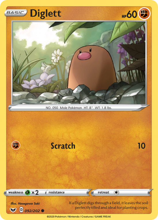 Diglett 92/202 Sword & Shield Sword & Shield
