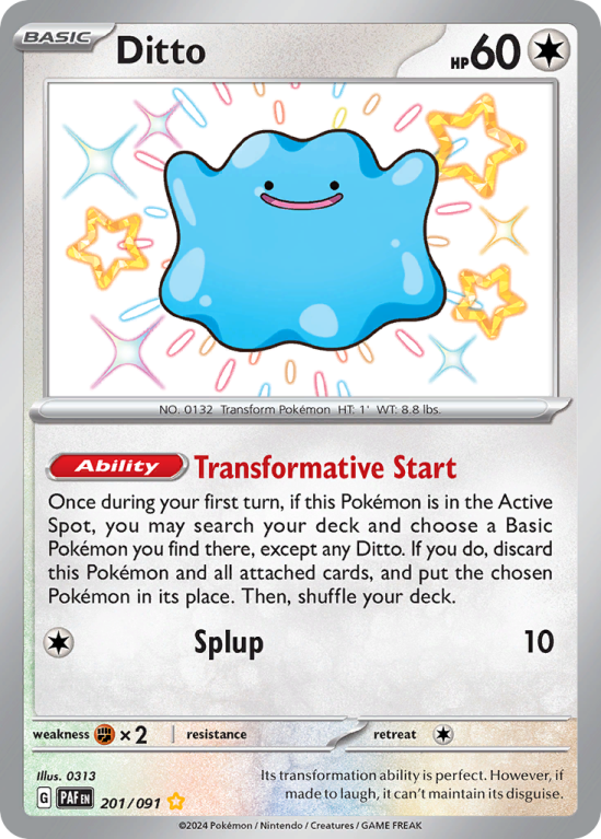 Ditto 201/91 Scarlet & Violet Paldean Fates