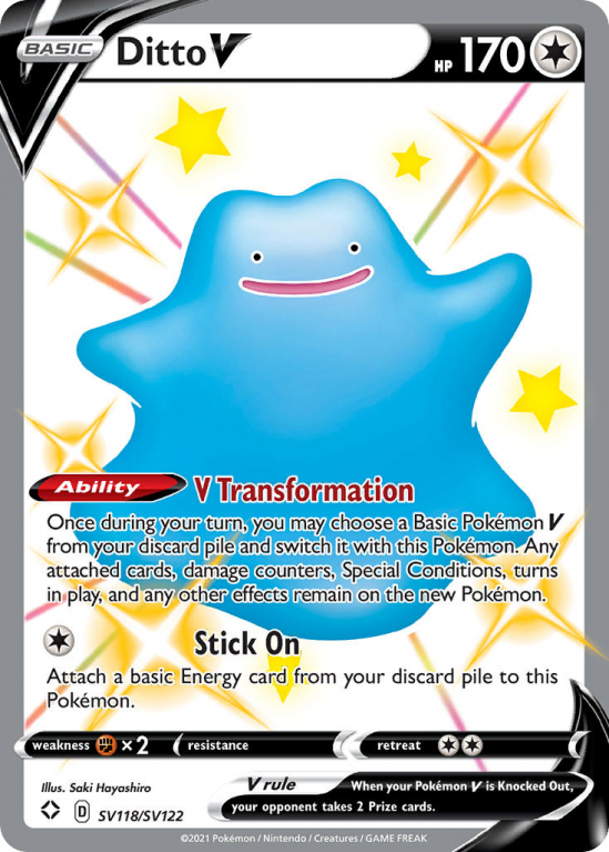 Ditto V SV118/122 Sword & Shield Shiny Vault