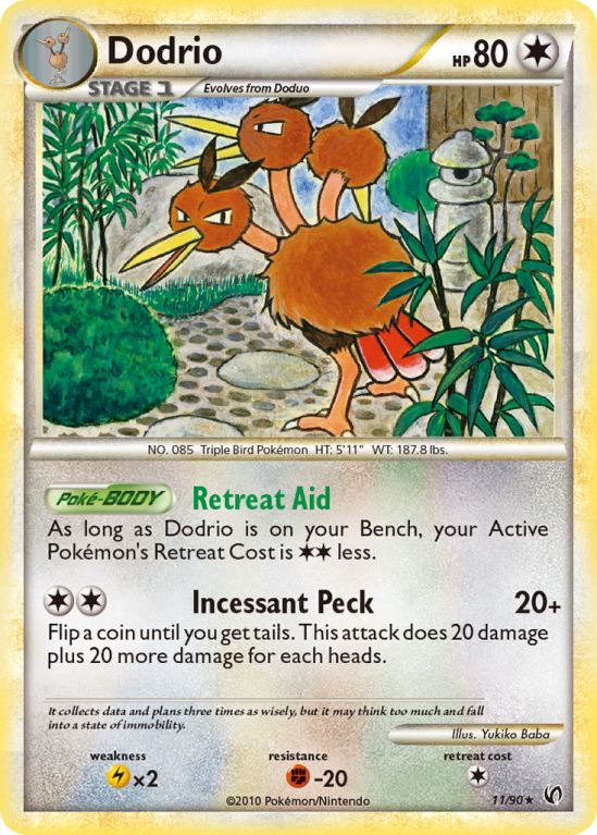 Dodrio 11/90 HeartGold & SoulSilver HS—Undaunted
