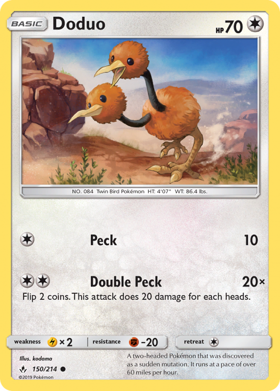 Doduo 150/214 Sun & Moon Unbroken Bonds