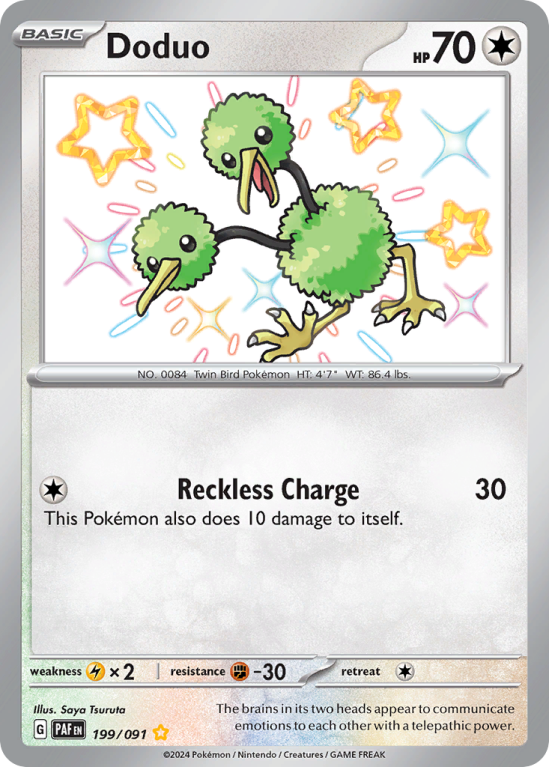 Doduo 199/91 Scarlet & Violet Paldean Fates