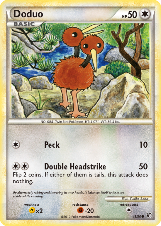 Doduo 45/90 HeartGold & SoulSilver HS—Undaunted