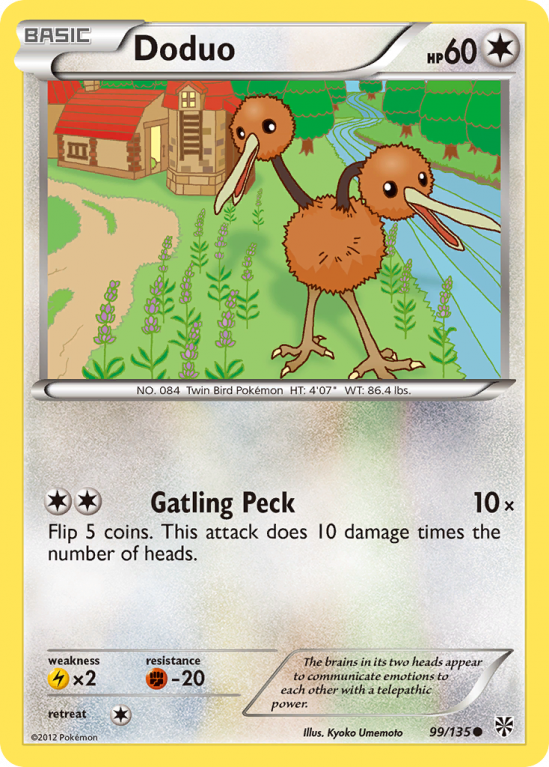 Doduo 99/135 Black & White Plasma Storm