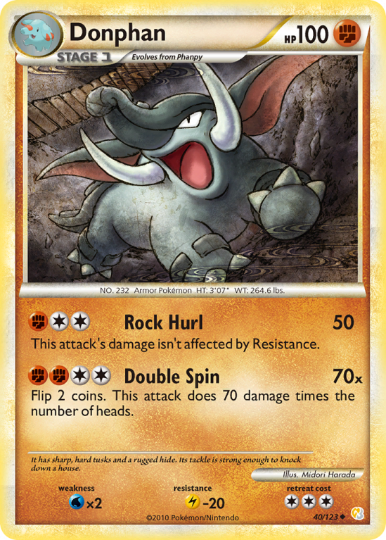 Donphan 40/123 HeartGold & SoulSilver HeartGold & SoulSilver