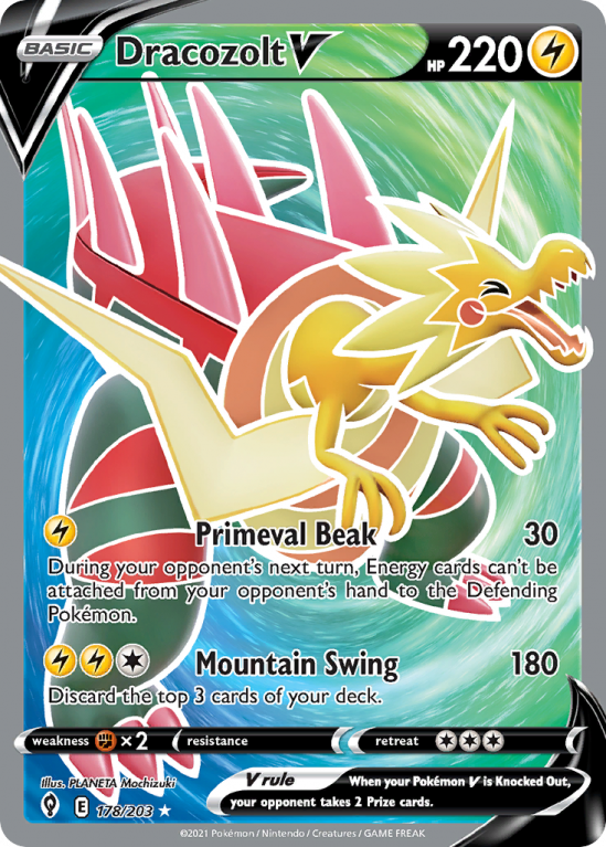 Dracozolt V 178/203 Sword & Shield Evolving Skies
