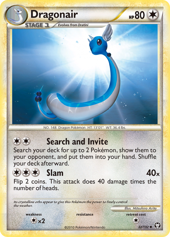 Dragonair 32/102 HeartGold & SoulSilver HS—Triumphant