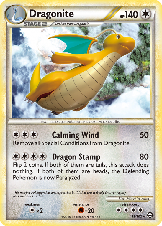 Dragonite 18/102 HeartGold & SoulSilver HS—Triumphant