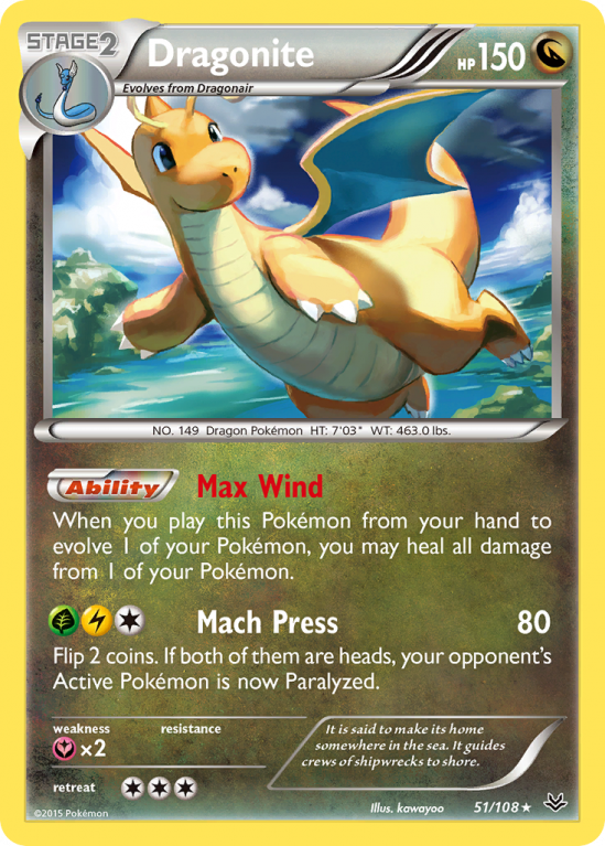 Dragonite 51/108 XY Roaring Skies