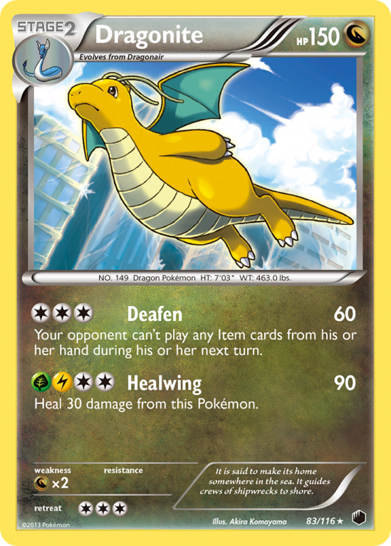 Dragonite 83/116 Black & White Plasma Freeze