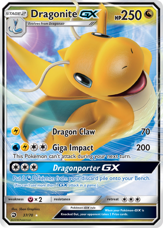 Dragonite-GX 37/70 Sun & Moon Dragon Majesty