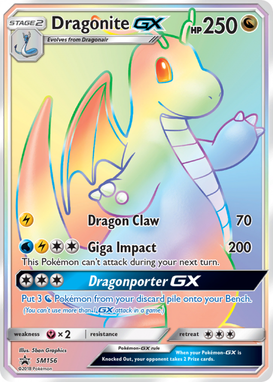Dragonite-GX SM156/156 Sun & Moon SM Black Star Promos