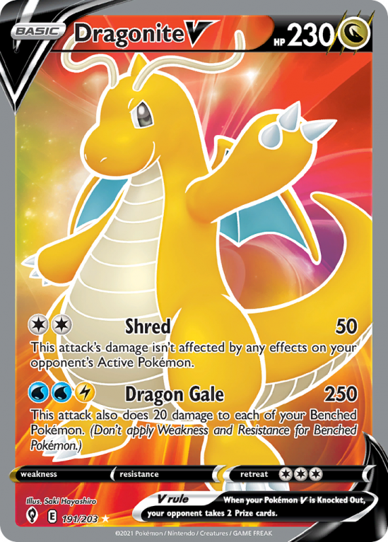 Dragonite V 191/203 Sword & Shield Evolving Skies