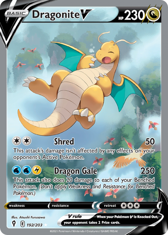 Dragonite V 192/203 Sword & Shield Evolving Skies
