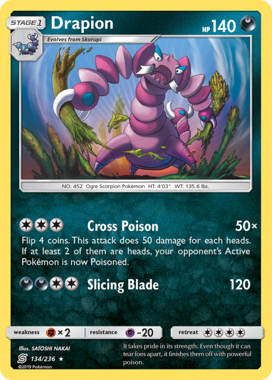 Drapion 134/236 Sun & Moon Unified Minds