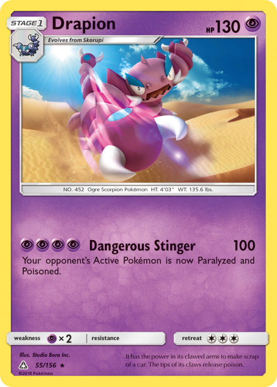 Drapion 55/156 Sun & Moon Ultra Prism