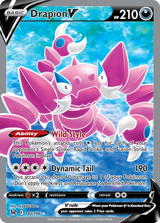Drapion V 182/196 Sword & Shield Lost Origin