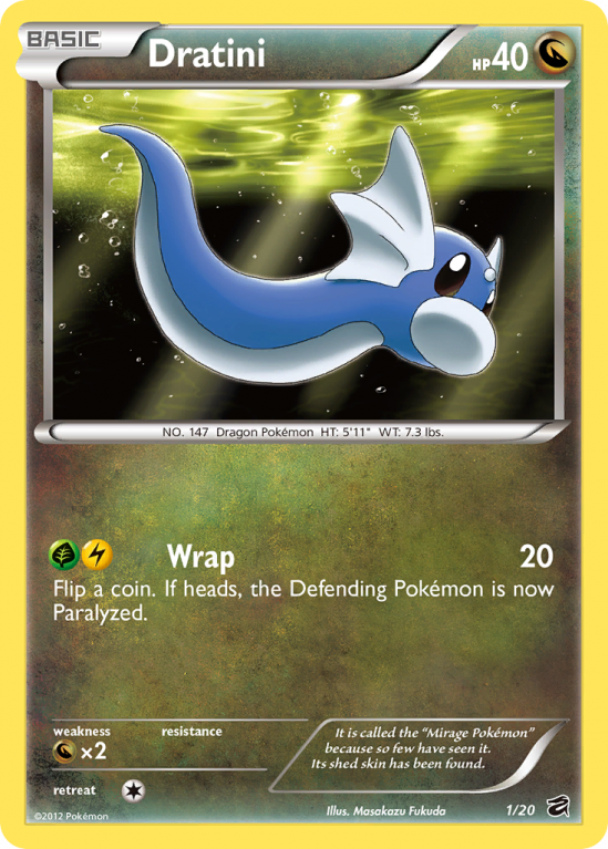 Dratini 1/20 Black & White Dragon Vault